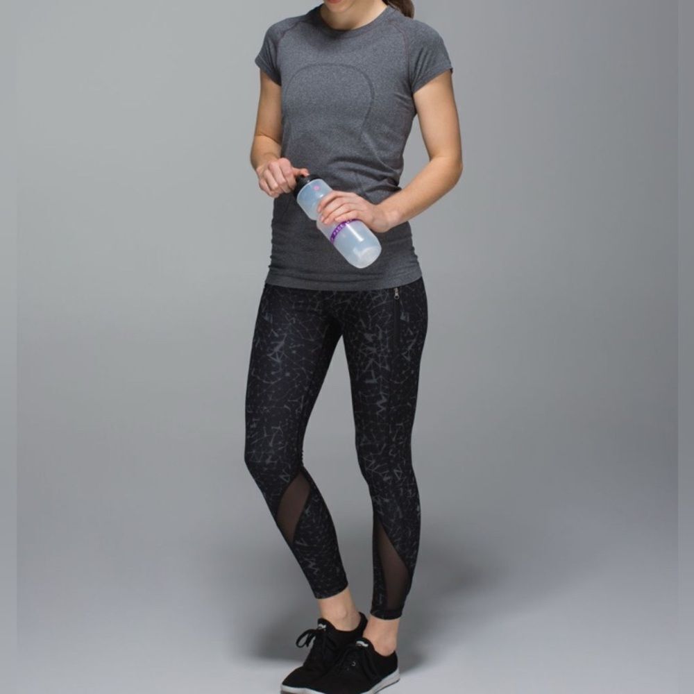 Lululemon Inspire Crop ll Full On Luxtreme Mesh Star Crushed Coal Leggings